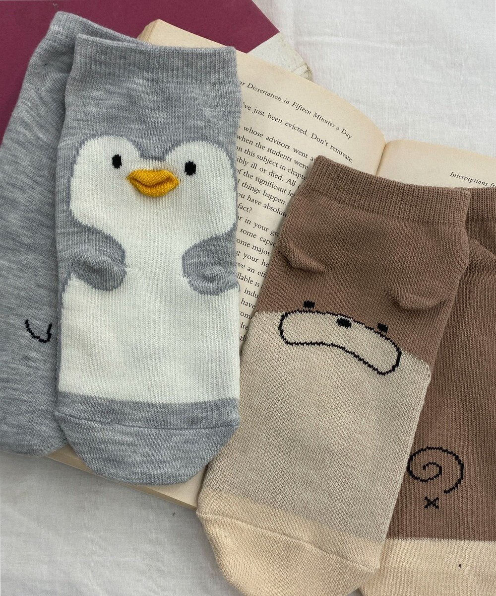 WEGO アニマルデザインショートソックス 