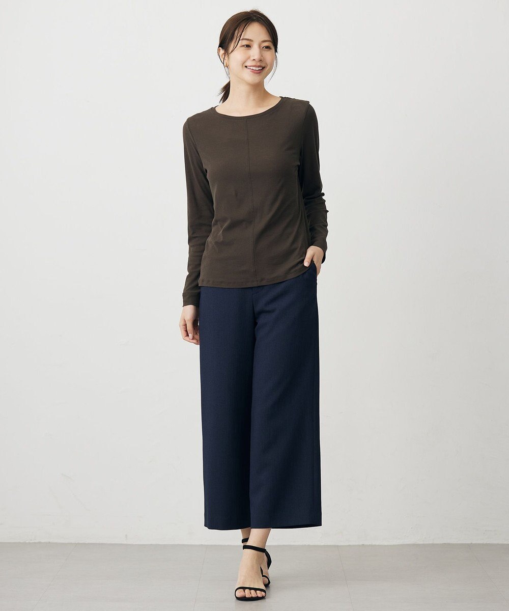 J.PRESS LADIES 【WEB限定】シアーストレッチフライス クルーネック シアー カットソー 