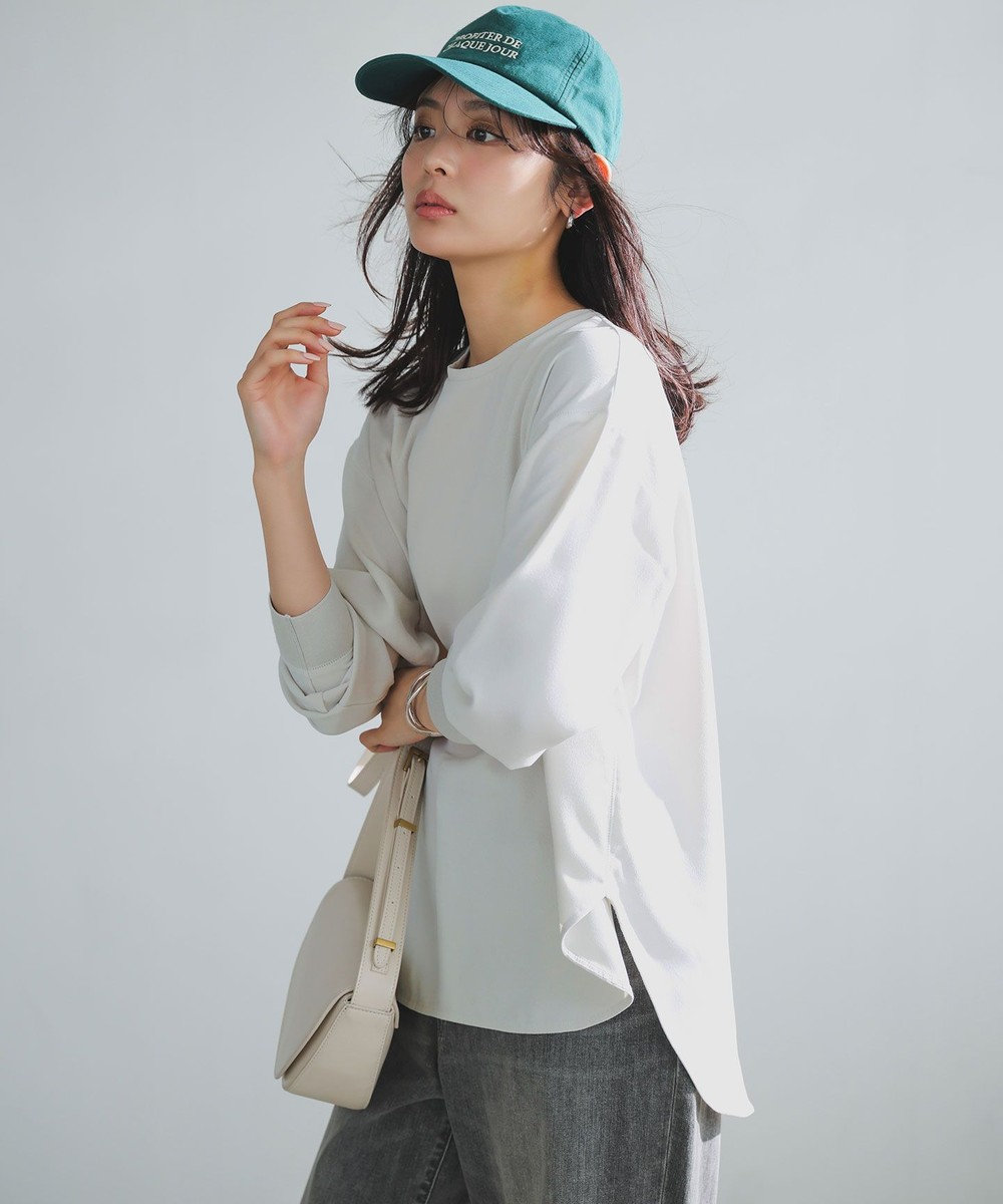 UNFILO ジョーゼット ラウンドテール プルオーバー 