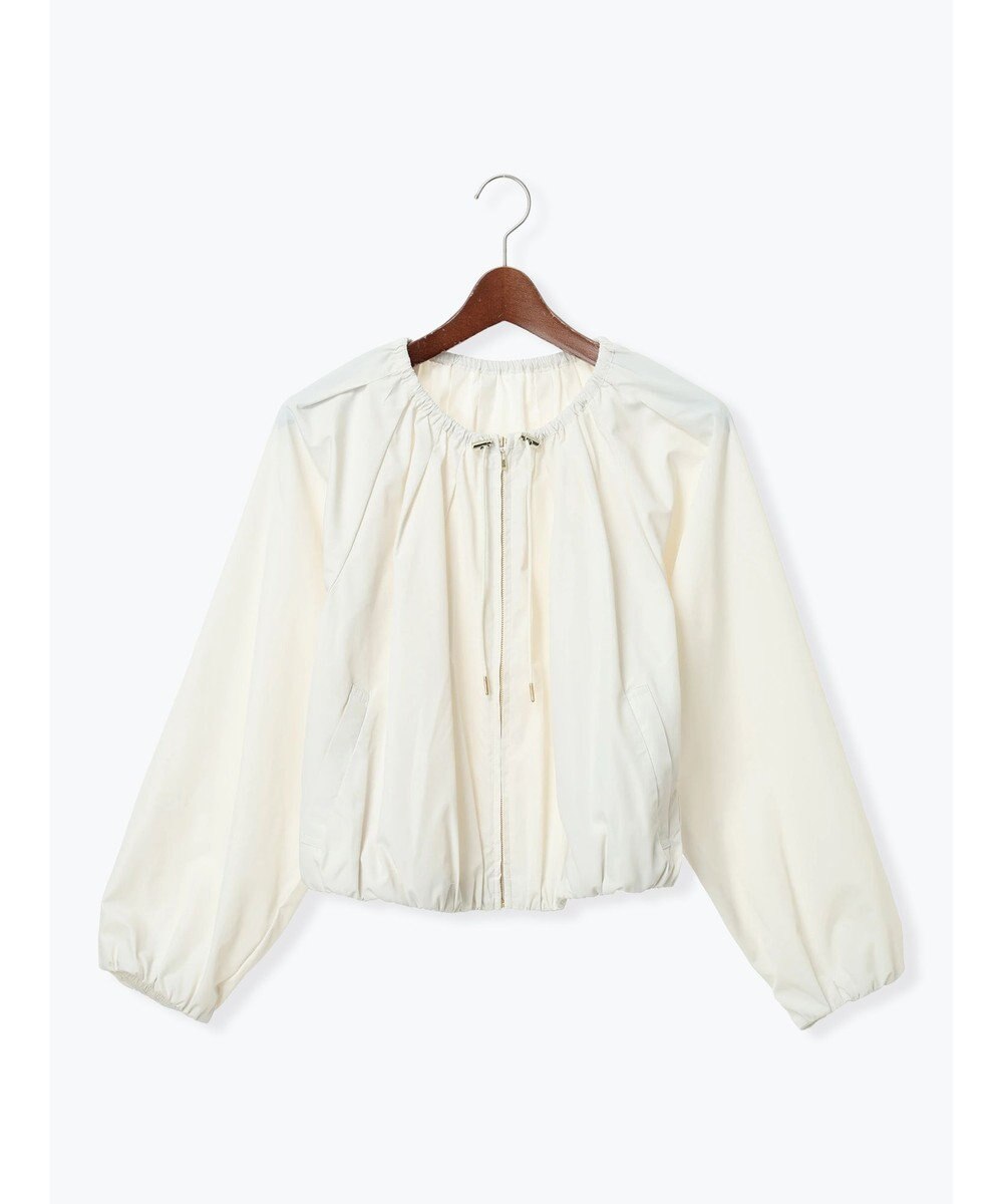 Te chichi ノーカラーギャザージップブルゾン 