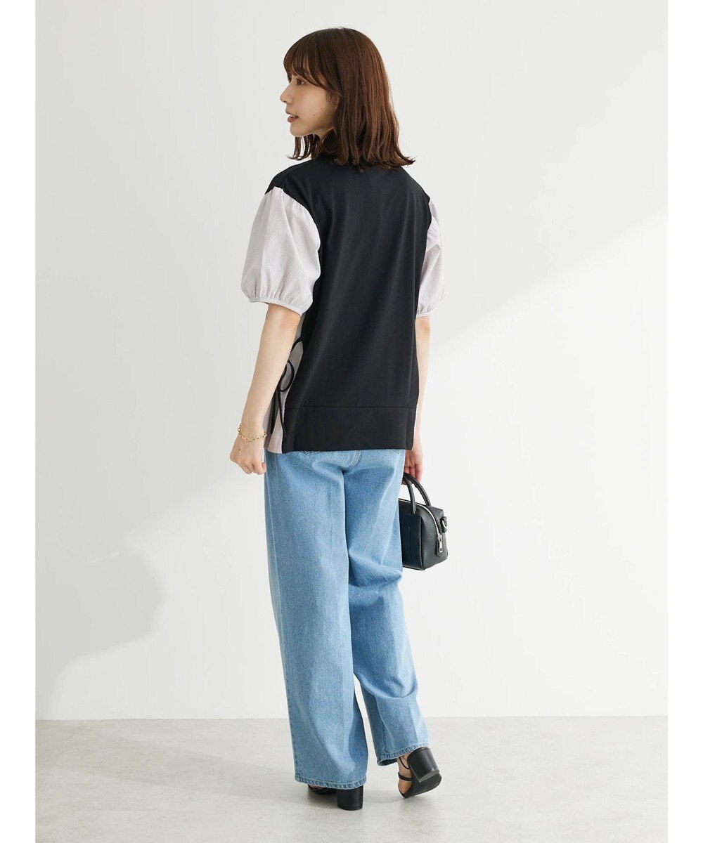 Green Parks 布帛ドッキング脇リボンプルオーバー 