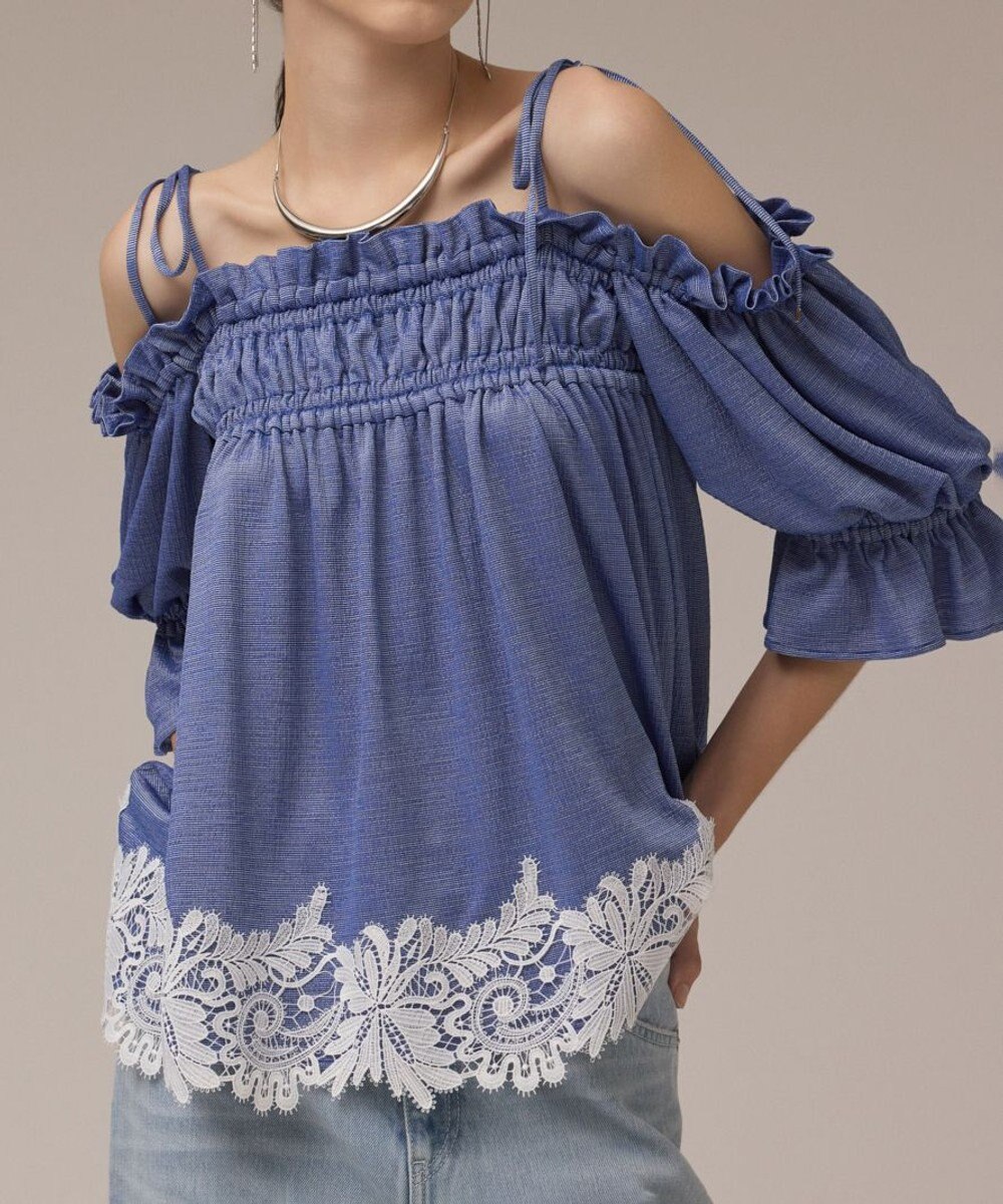 GRACE CONTINENTAL ギャザーフレアトップ 