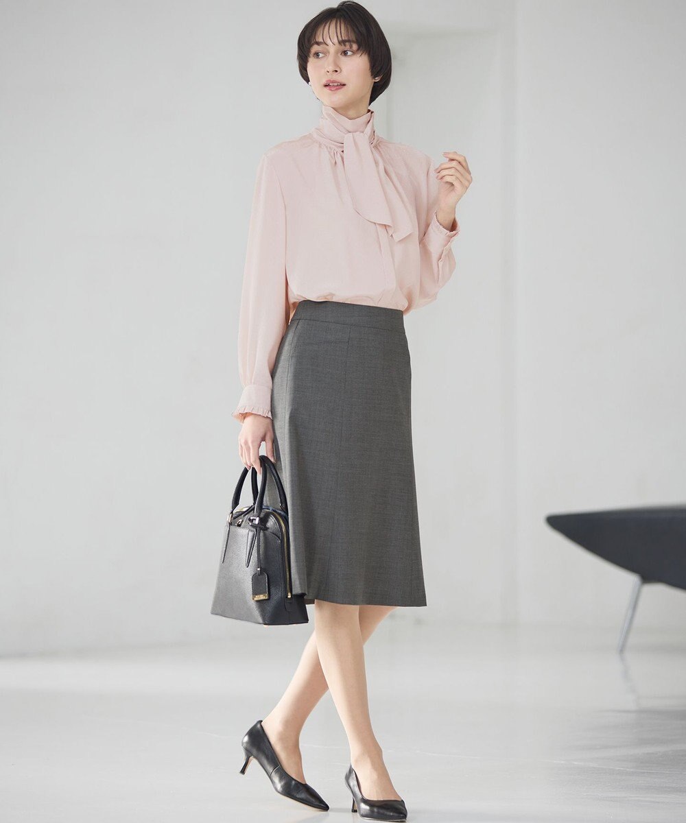 23区 S 【洗える】ドットドビーデシン ブラウス 