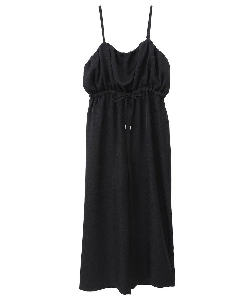 Green Parks 胸元バルーンウエストリボンサロペット 