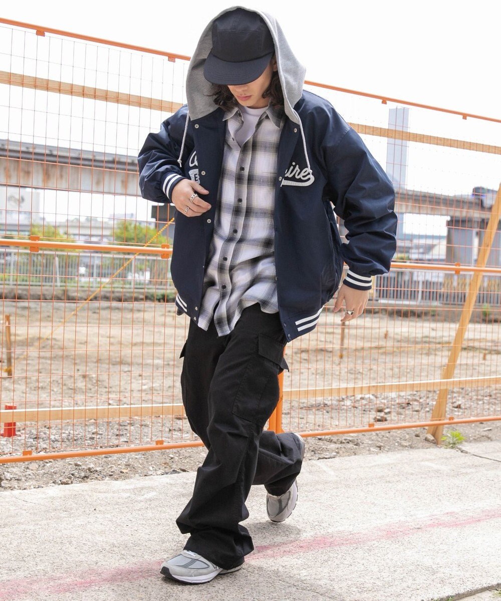 WEGO 【ユニセックス着用ITEM】フードワッペンスタジャン 