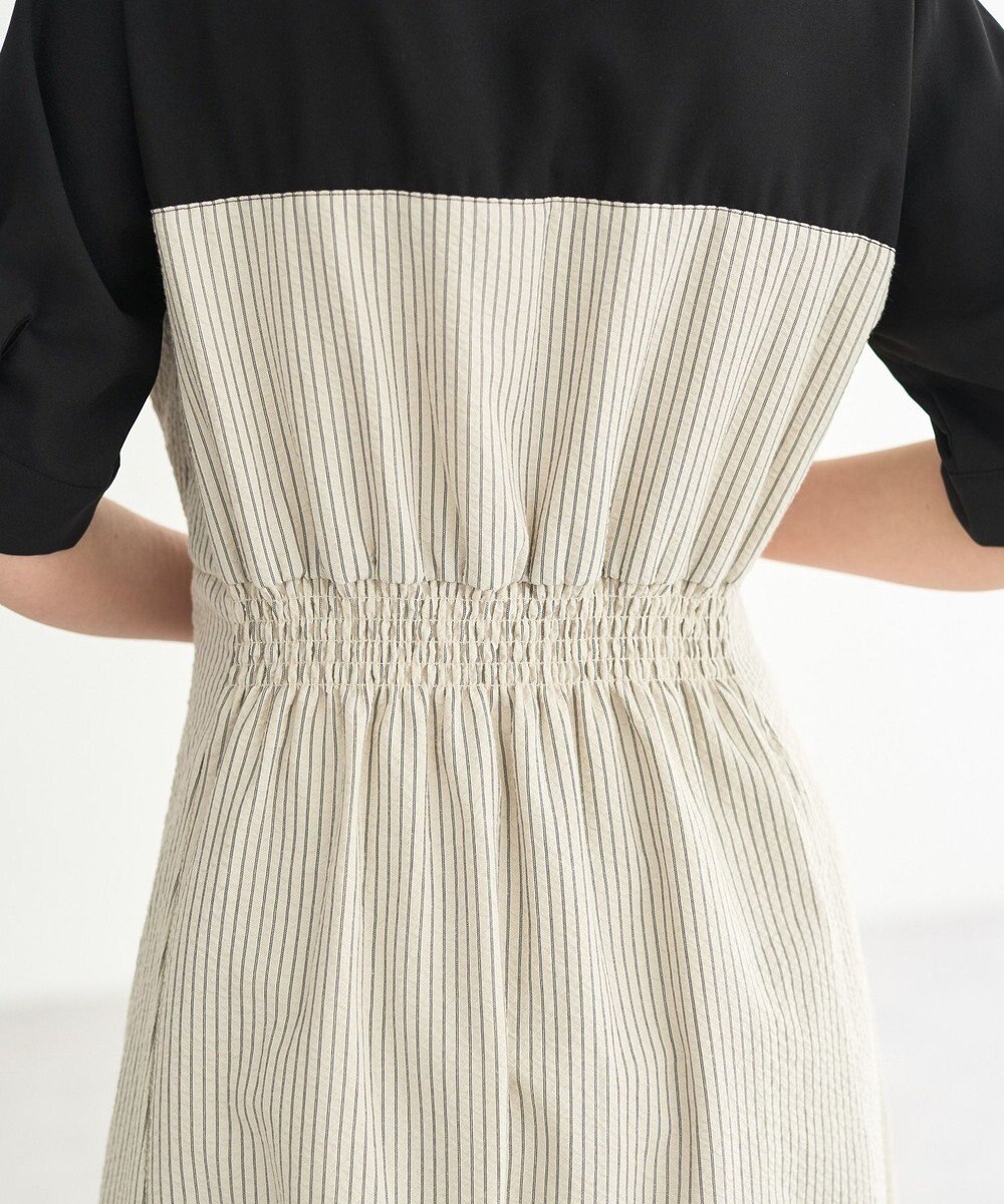 YECCA VECCA ハーフスリーブベアドッキングワンピース 