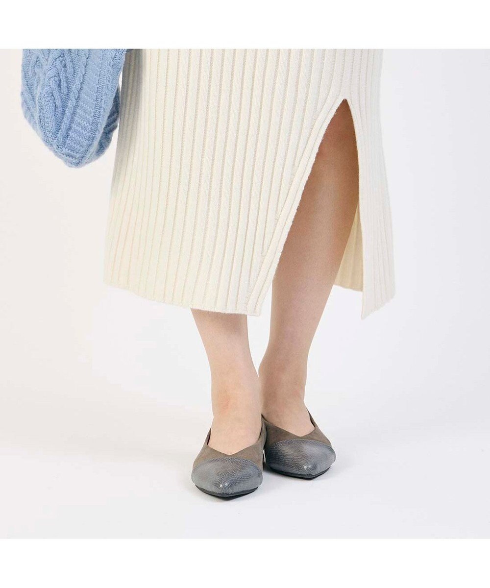 MODE ET JACOMO <noyau>ポインテッドトゥコンビデザインパンプス 