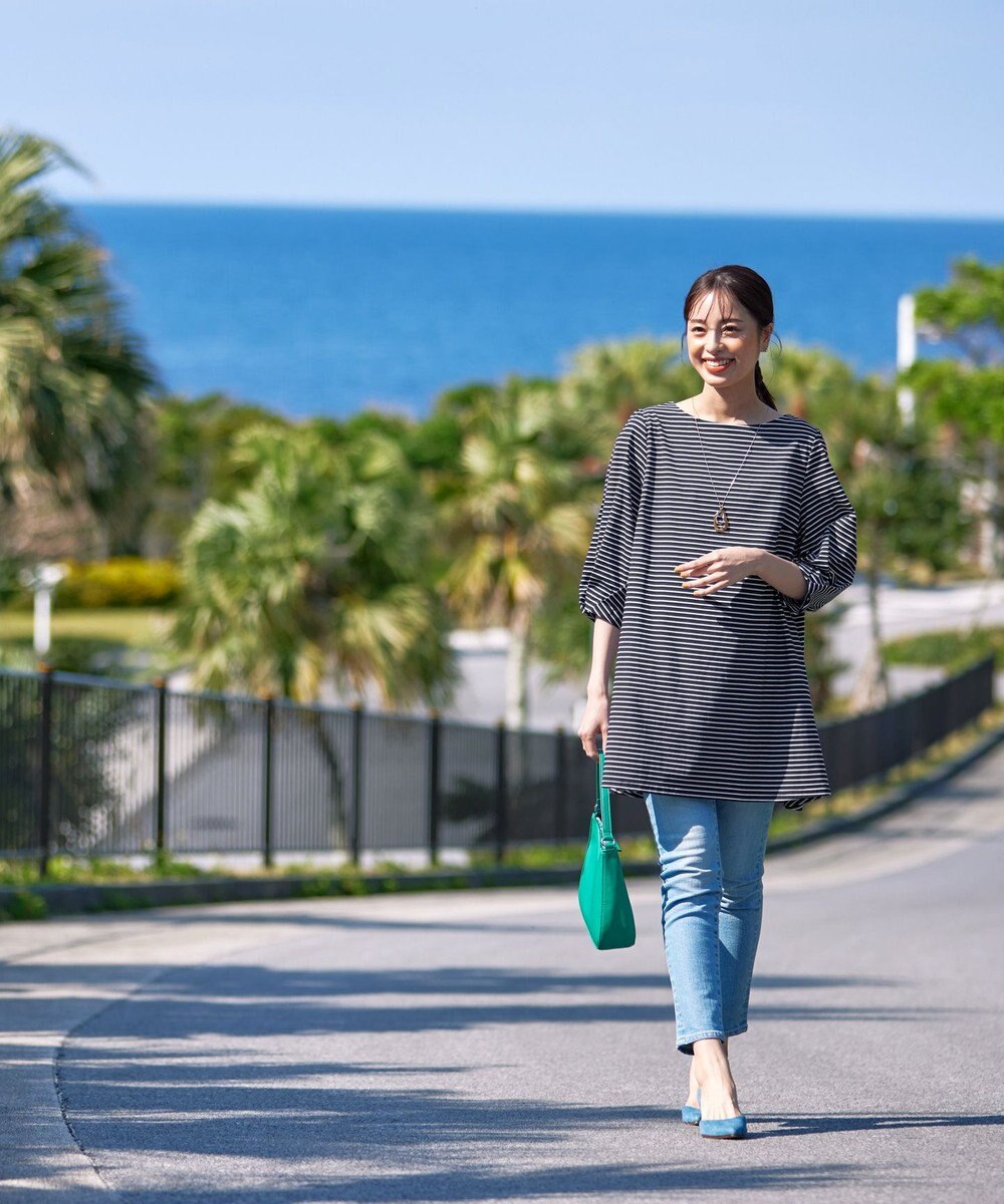 Tiaclasse L 【洗える】大人可愛いバックフレアカットチュニック 