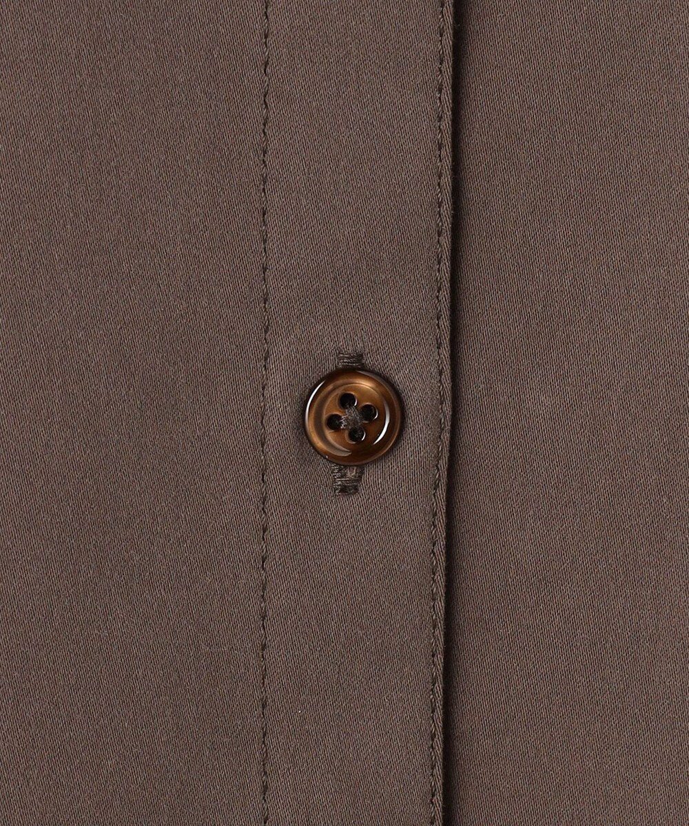 自由区 ブラッシュドコットンサテン シャツ 