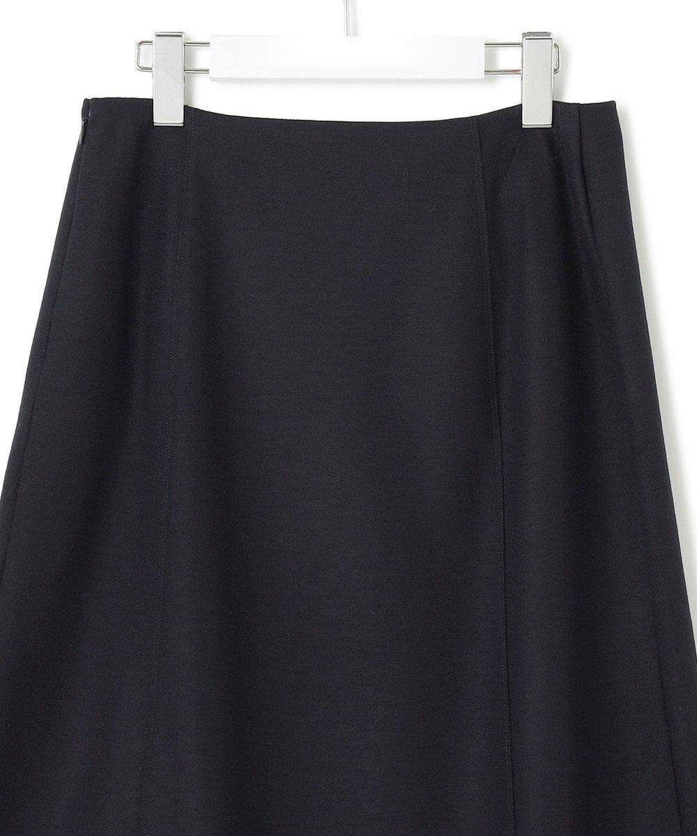 23区 S ウール圧縮スムース アシンメトリー フレアスカート 