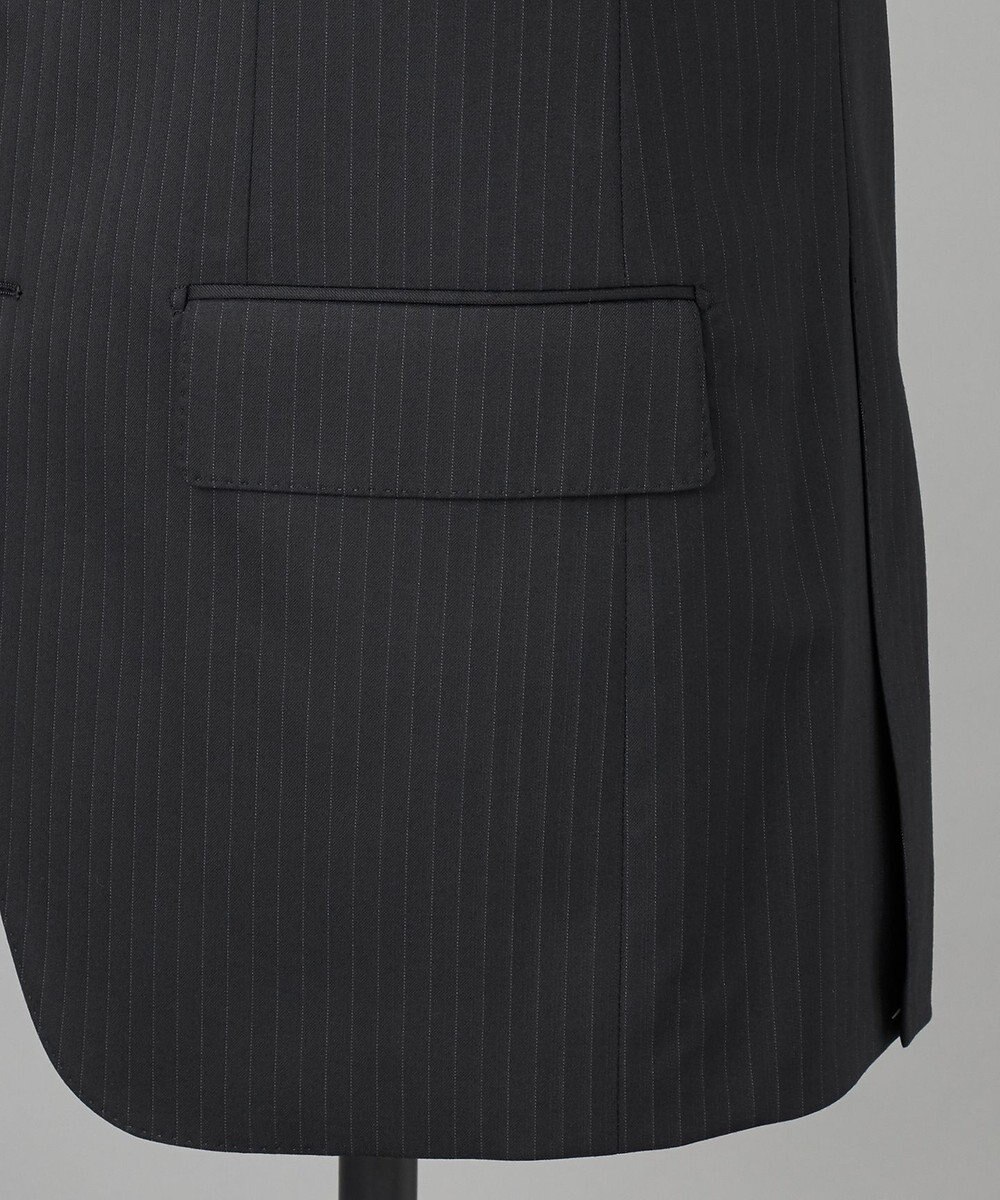 GOTAIRIKU 横に伸びる【TasmaniaWool/タマニアウール】ストレッチ スーツ（ブラックストライプ） 