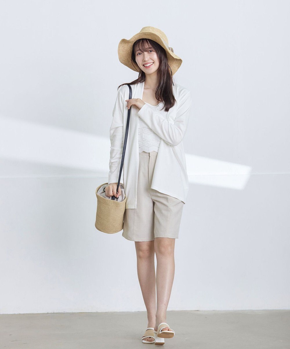 Tiaclasse 【洗える】スカラップニレースニットキャミソール 