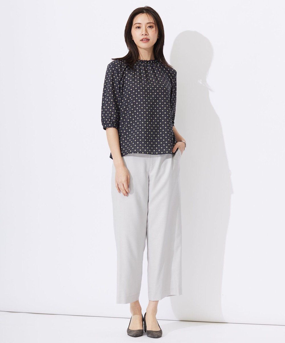 J.PRESS LADIES 【セットアップ対応・洗える・UVケア・速乾】 OXIJEWELストレッチ セミワイド パンツ 