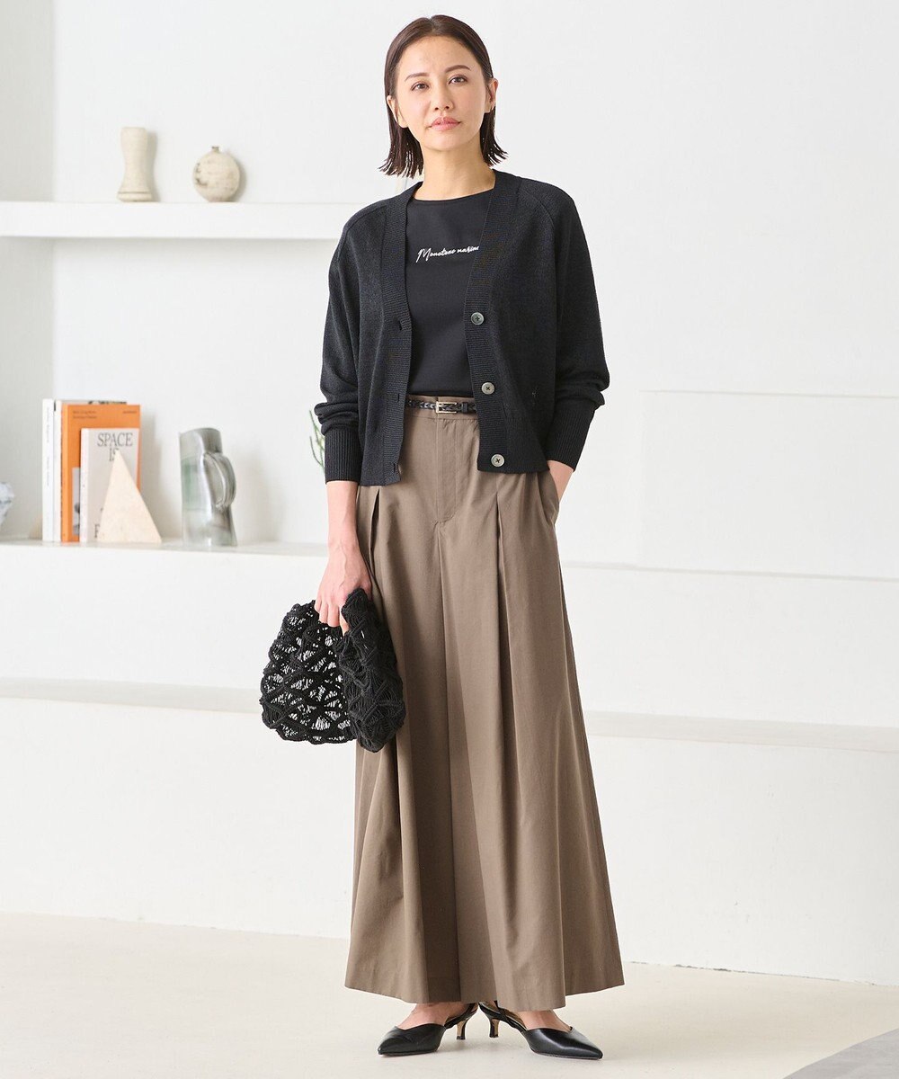 自由区 【XSサイズ～/洗える】ストレッチタイプライター ワイドパンツ 