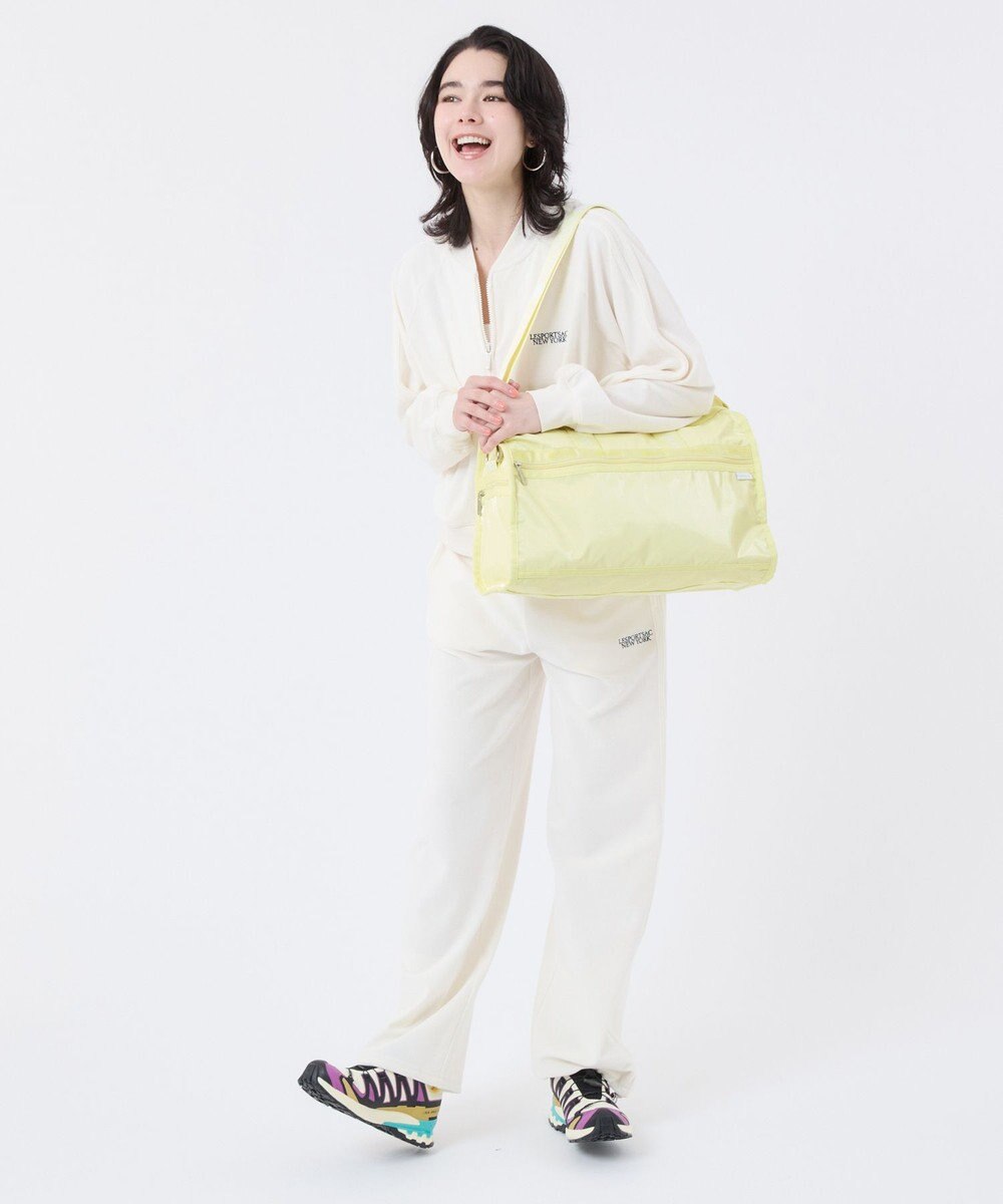 LeSportsac DELUXE MED WEEKENDER MH/ロゴジャガードライムスナイデル 