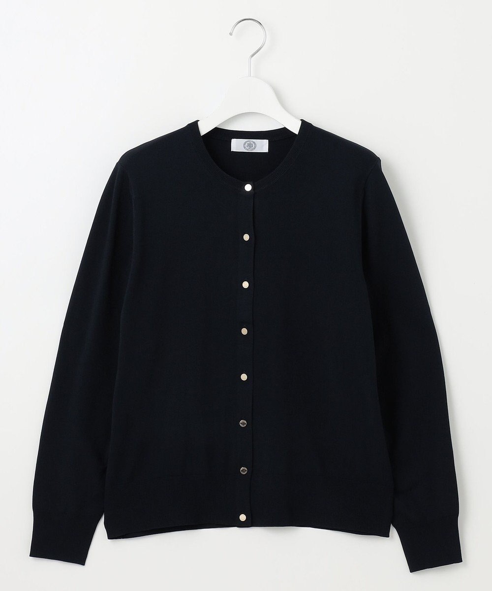 J.PRESS LADIES L 【洗える】レーヨンエリートストレッチ クルーネック カーディガン 