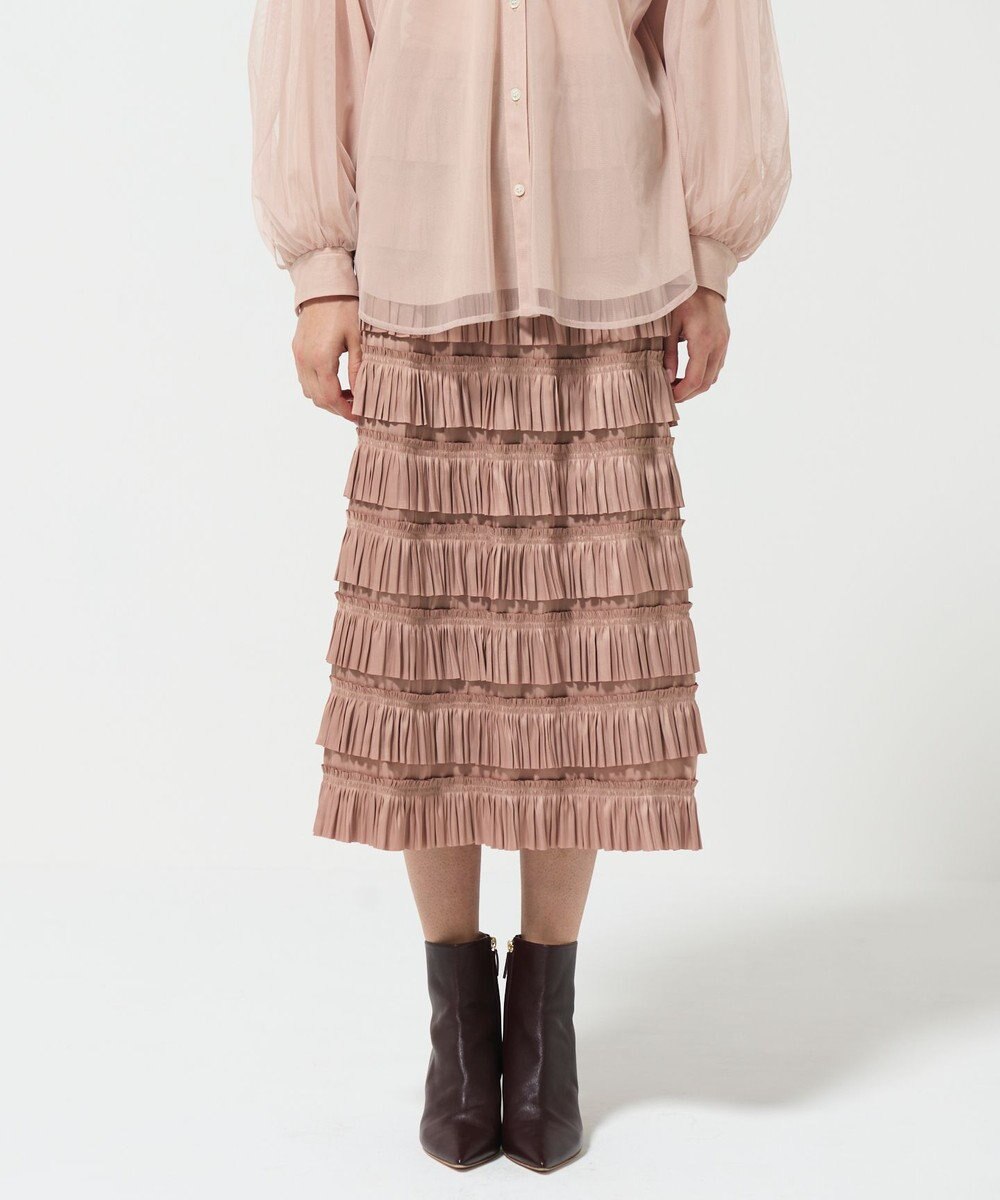 GRACE CONTINENTAL フリルタイトスカート 