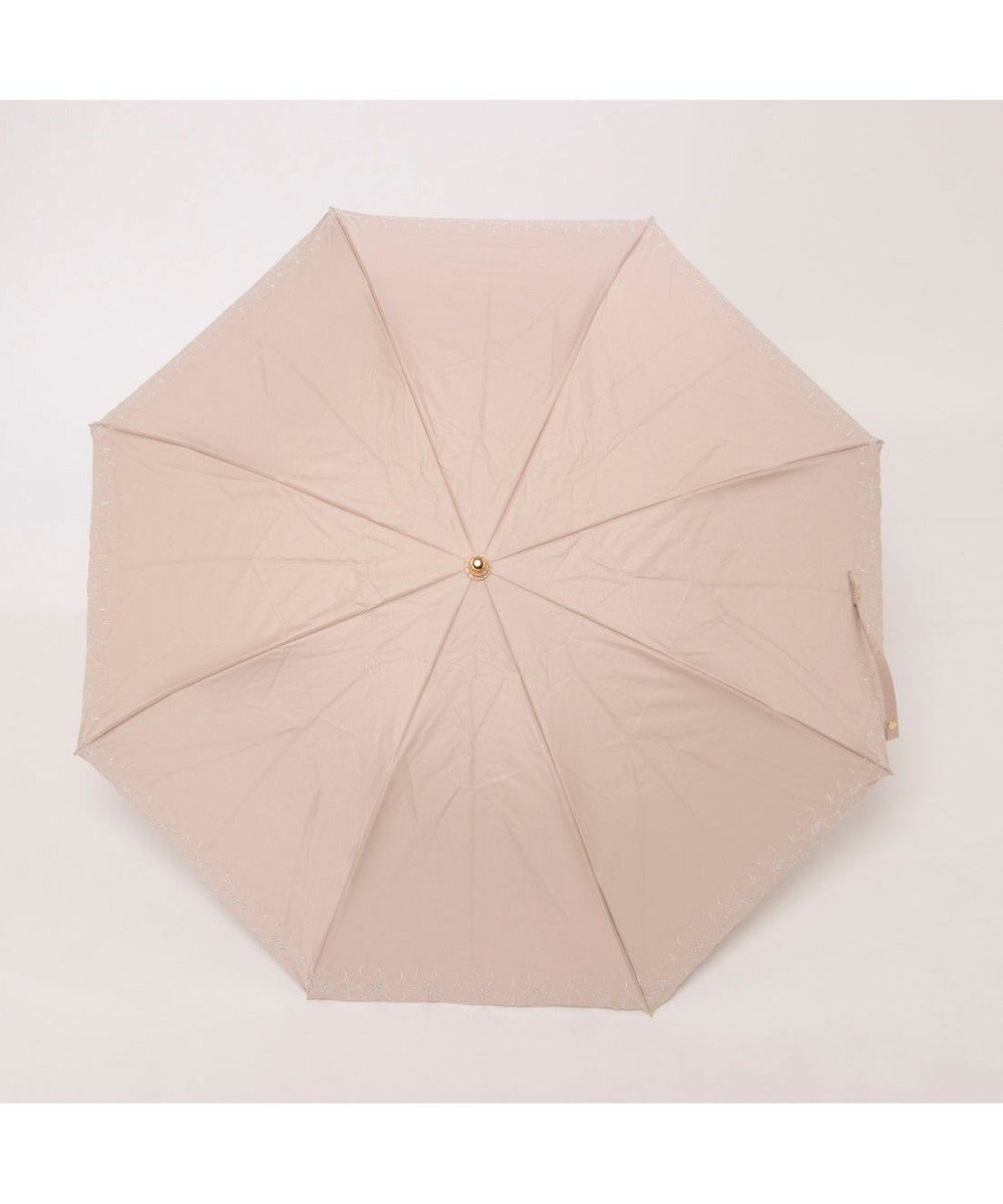 UNBILLION カシュネ cachenez / PUグレースフラワー刺繍トップレス2段折りたたみ傘 