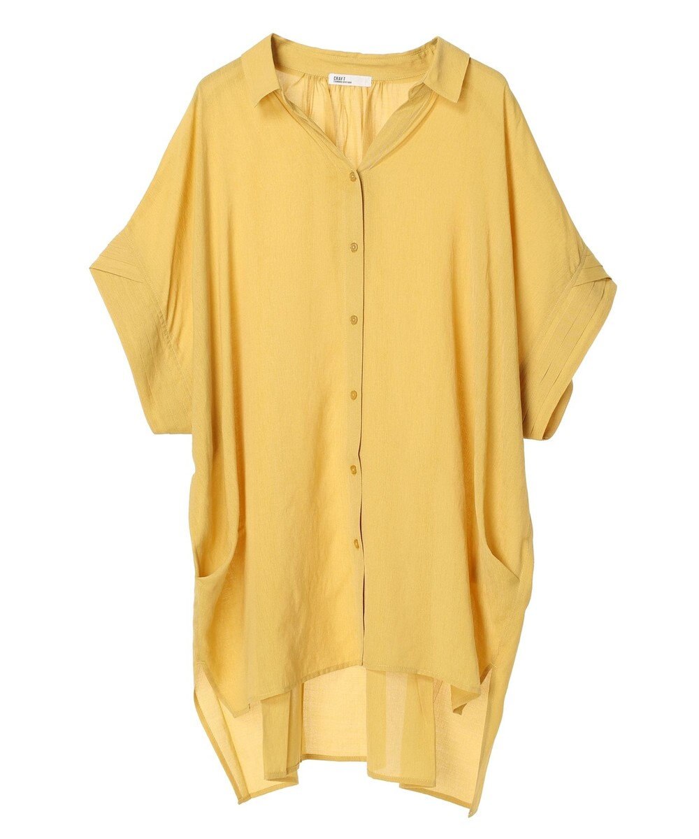 CRAFT STANDARD BOUTIQUE ヴィンテージボイルミルフィーユ襟付きシャツチュニック 