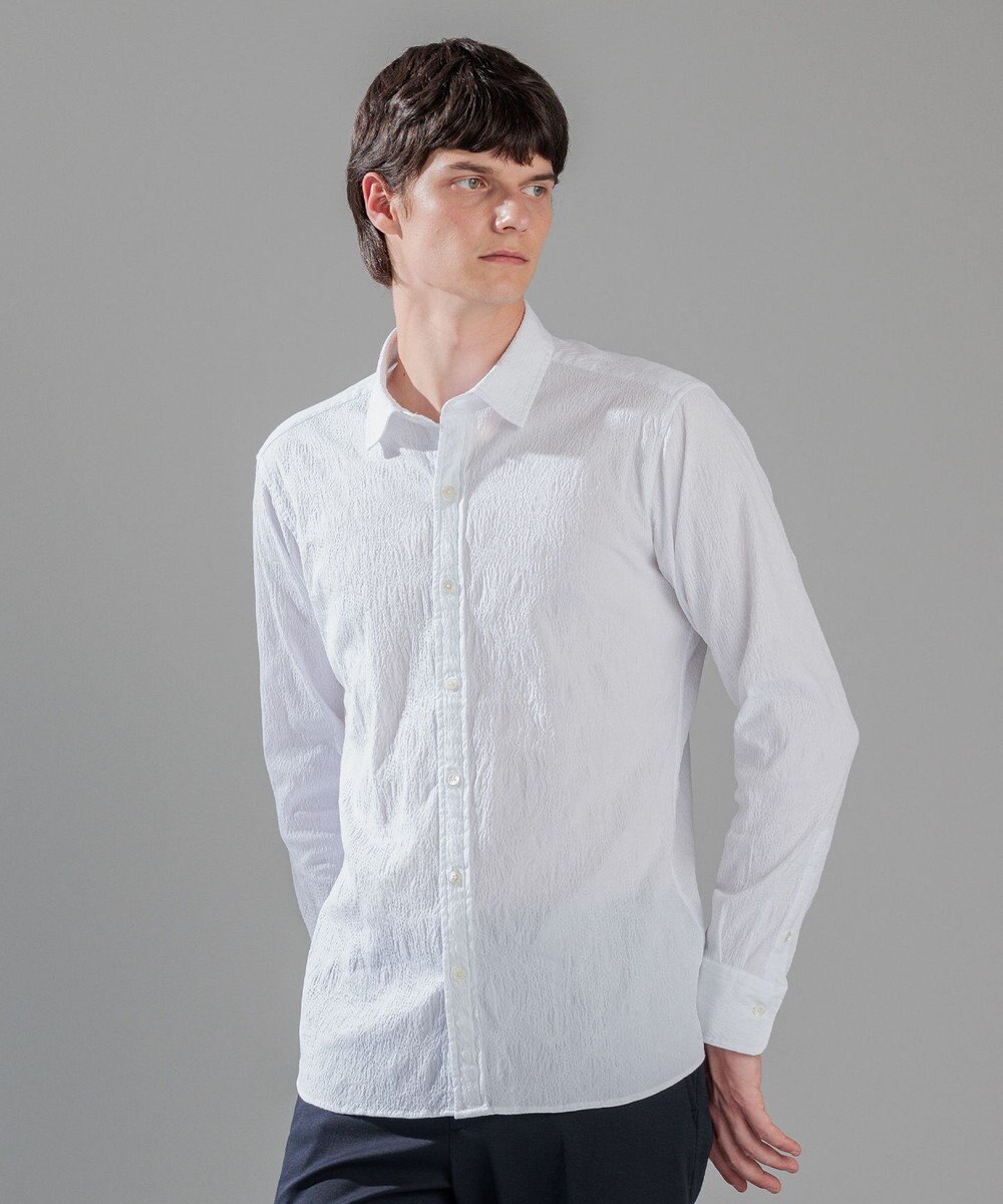 JOSEPH HOMME アブストラクトジャガード レギュラーカラーシャツ 