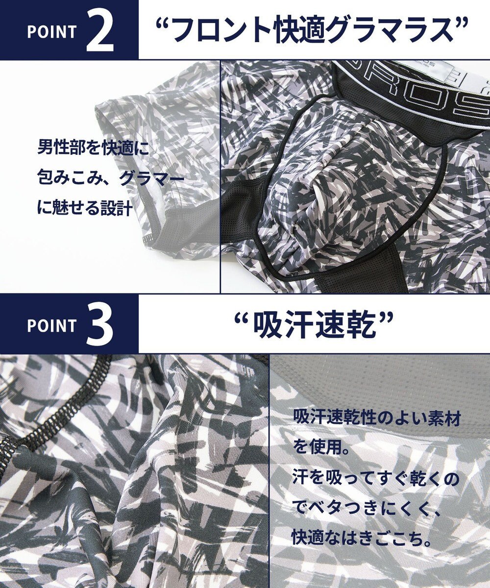 WACOAL MEN ボクサーパンツ 風が通ってムレ軽減。 ダブルエアスルータイプ 吸汗速乾 前閉じ GT3910 /ブロス バイ ワコールメン 