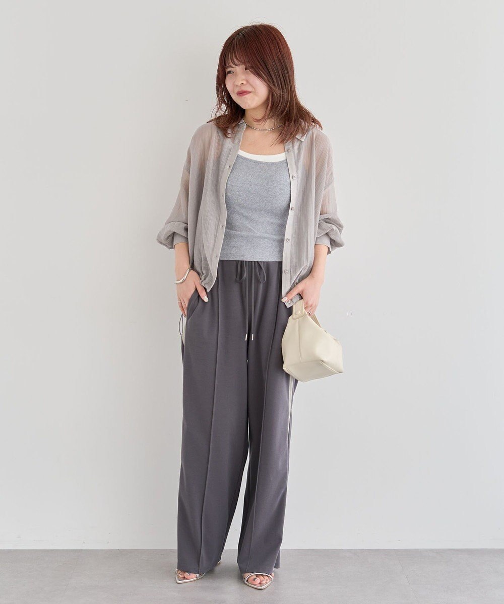 Green Parks 裾ドロストシアーシャツ 