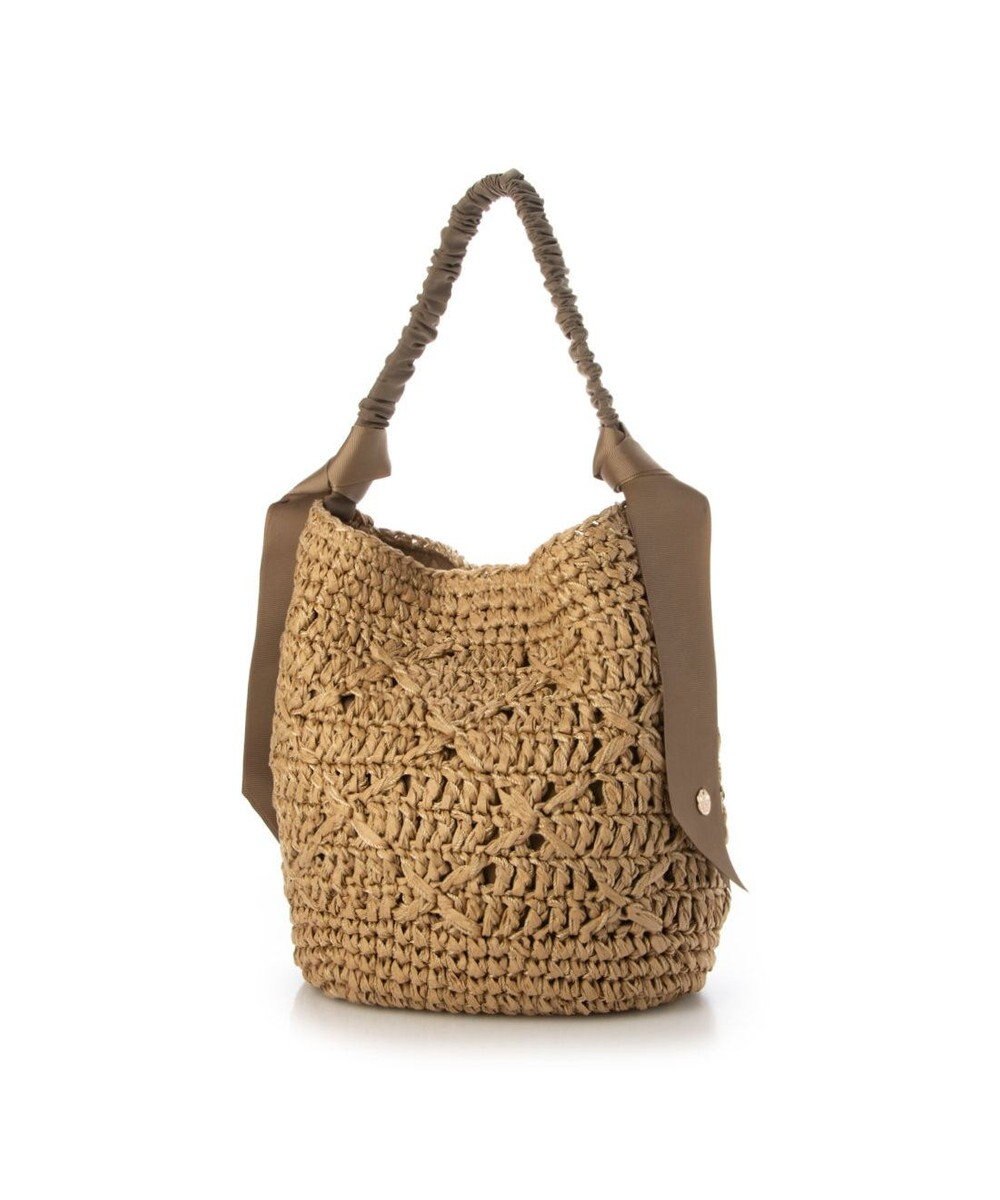 UNBILLION cachecache 下がりグログラン柄編みワンハンドルクロッシェトート 