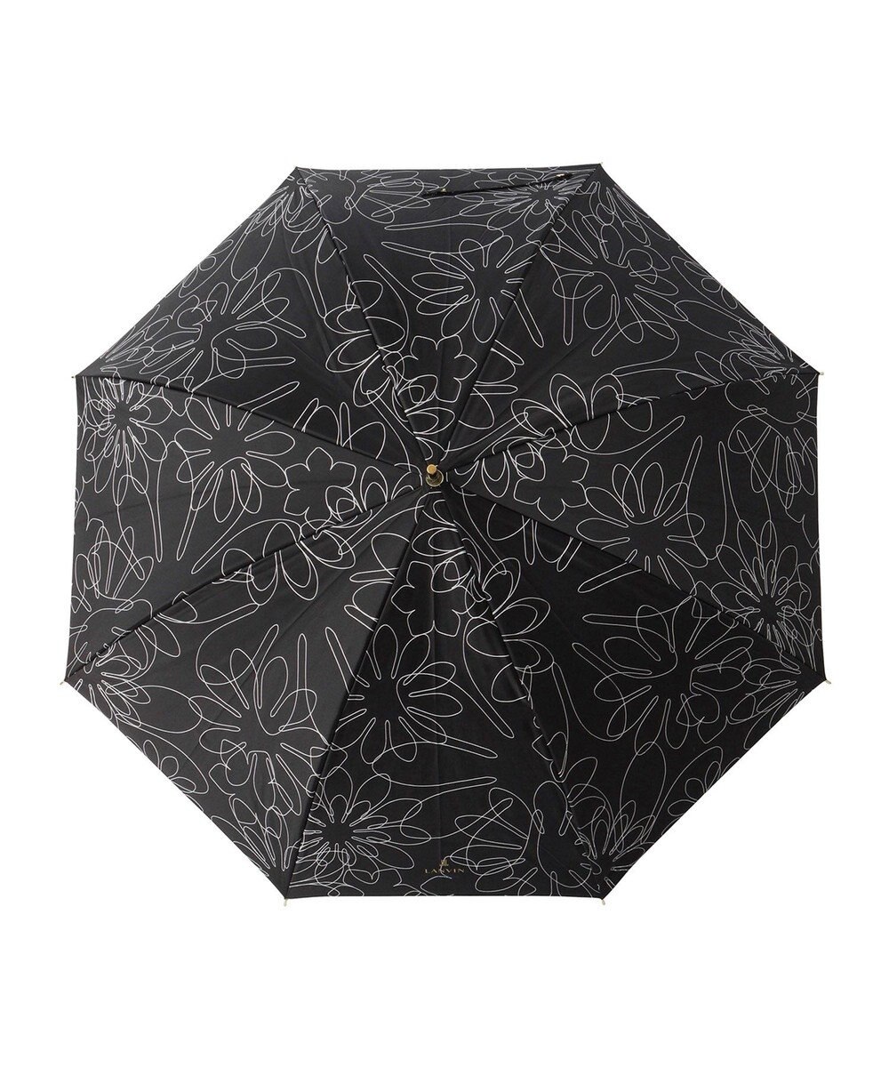 MOONBAT 【新色追加/耐風】ランバン オン ブルー 長傘 フラワー柄サテンジャガードプリント 