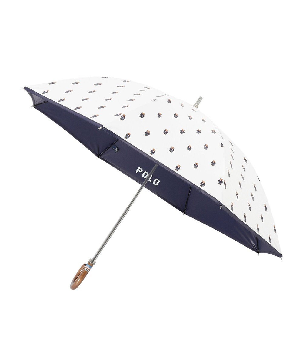MOONBAT POLO RALPH LAUREN 晴雨兼用日傘 長傘 ポロベアプリント／一級遮光 遮熱 UV 