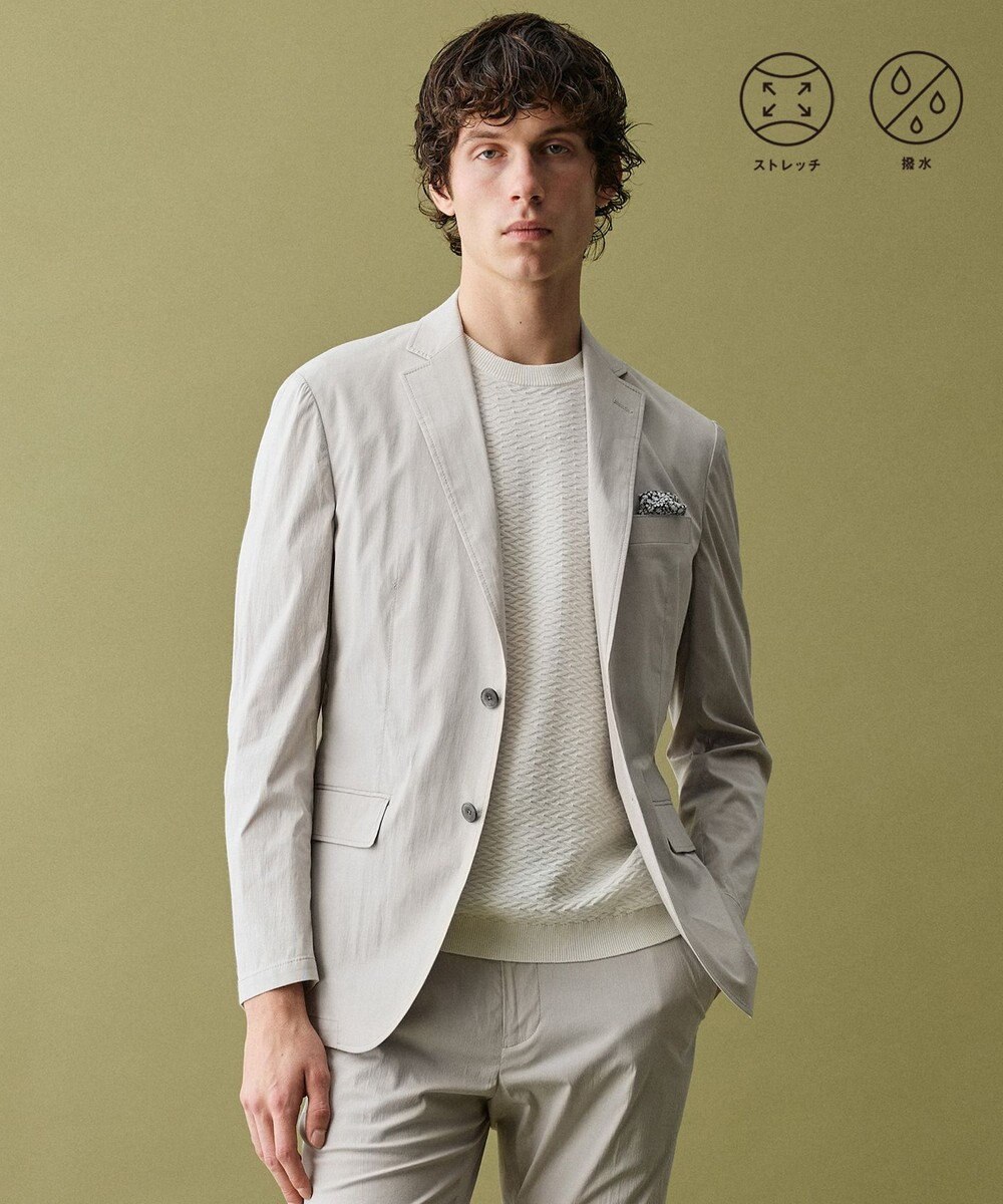 JOSEPH ABBOUD 【ストレッチ/軽量/Eco撥水/オーガニックコットン使用】マイクロピケストレッチジャケット 