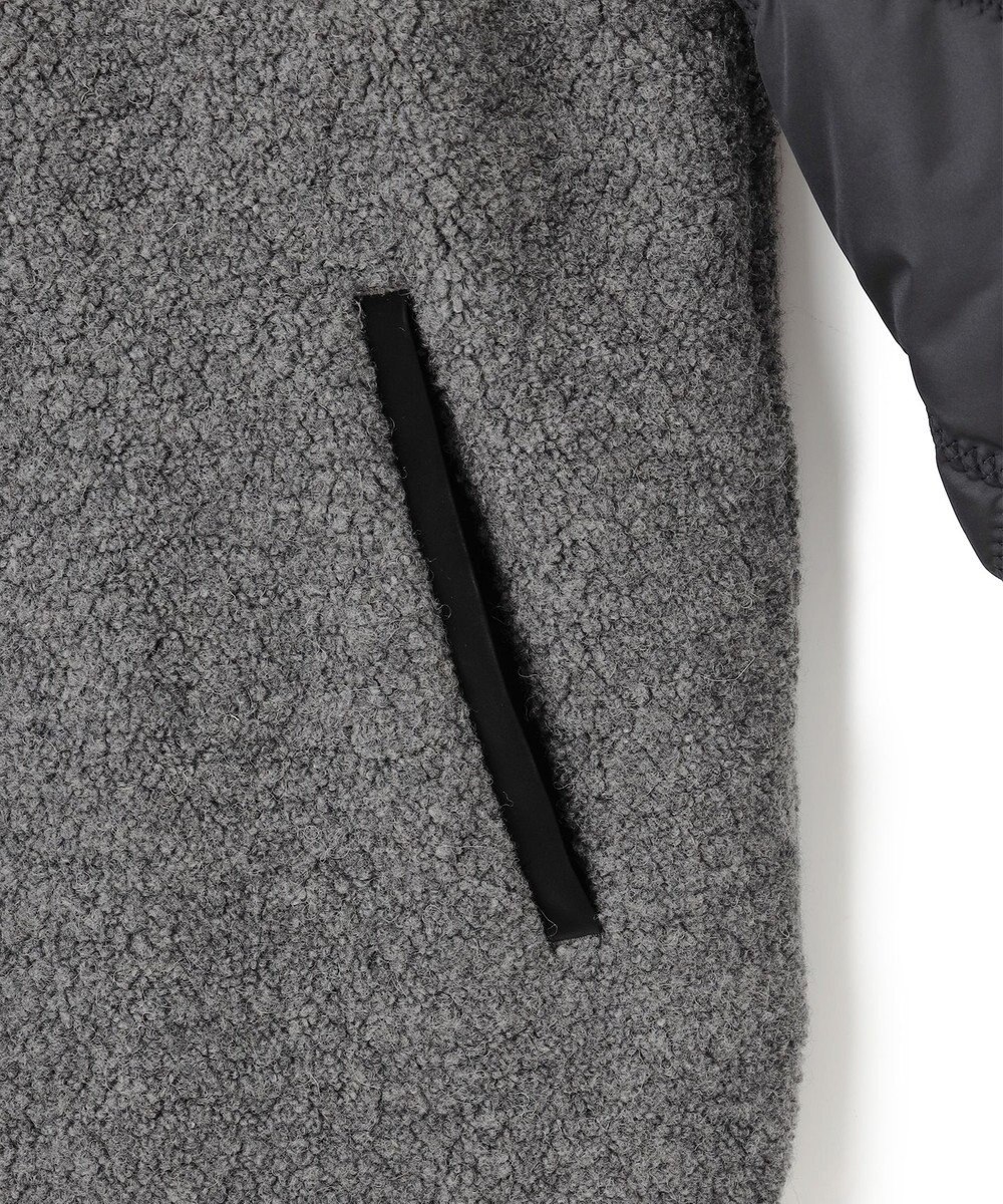 ICB 【リバーシブル着用可能】 ラミネートパイルキルト ミドル丈コート 