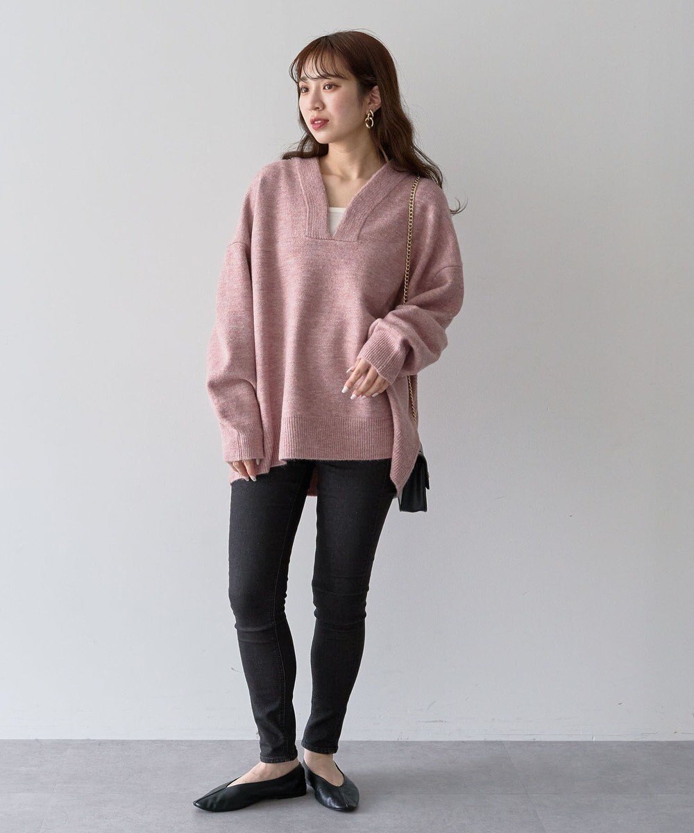 Green Parks ・Ｐｅｔｉｔ　Ｆｌｅｕｒ　深Ｖネックニットチュニック 