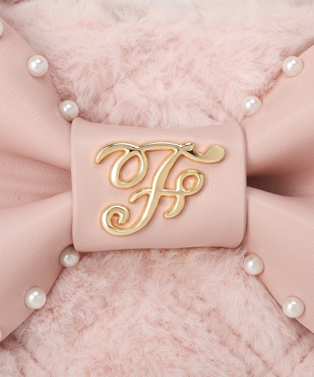 Maison de FLEUR フェイクファーパールリボントートバッグ 