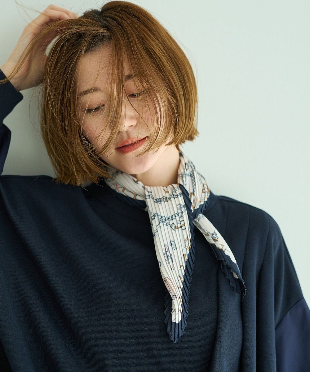 YECCA VECCA ビットプリントプリーツスカーフ 