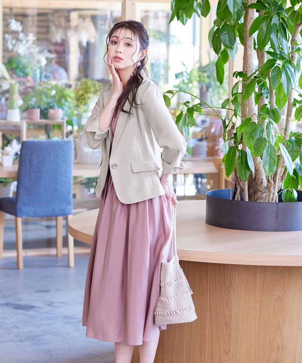 Tiaclasse 【吸水速乾・接触冷感・UVケア・防シワ・洗える】カチオンテーラードジャケット 