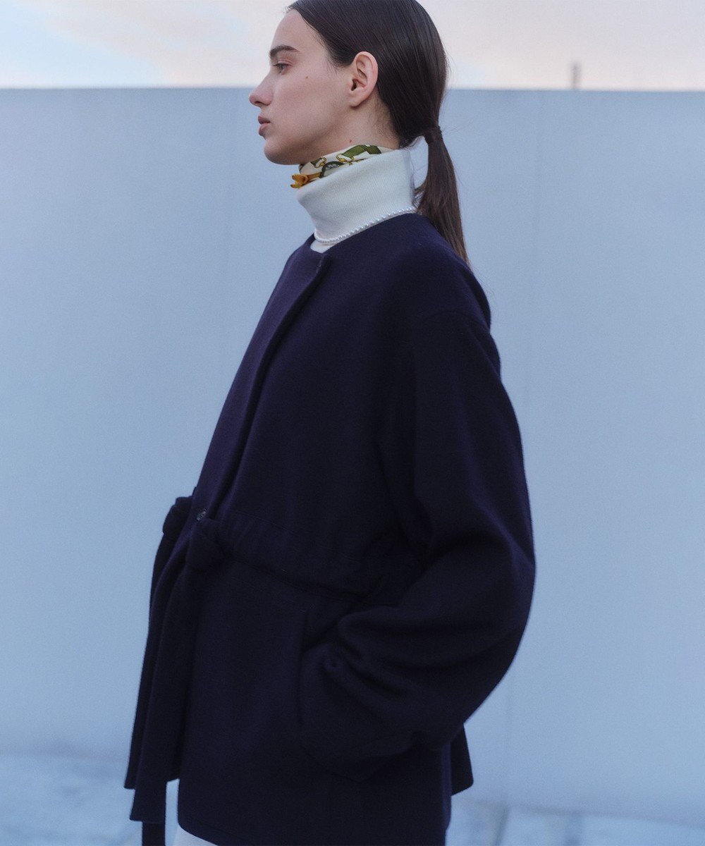 BEIGE， LABBOCK / ウール混2WAYショートコート 