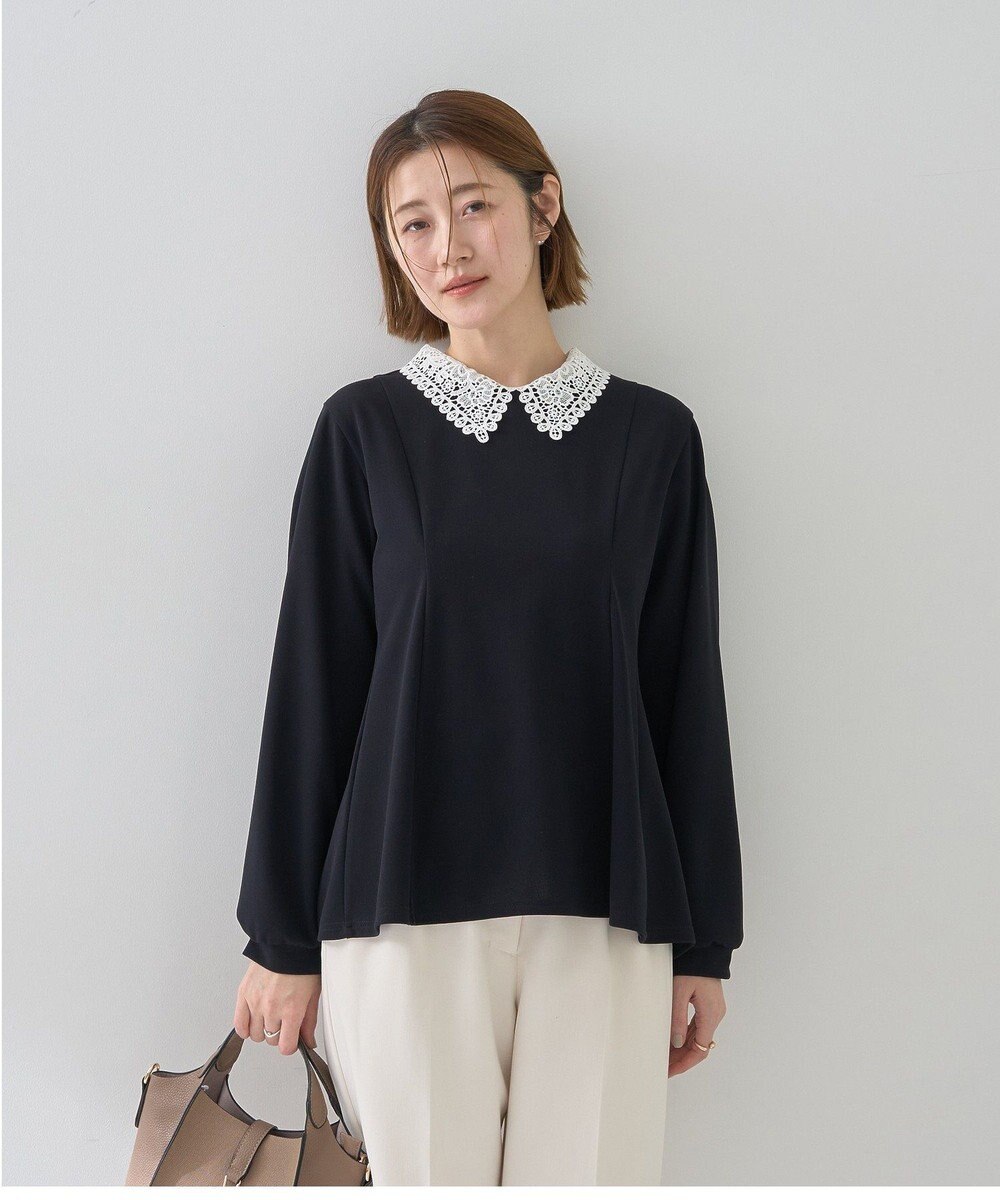 YECCA VECCA 2wayレース襟ブラウス 
