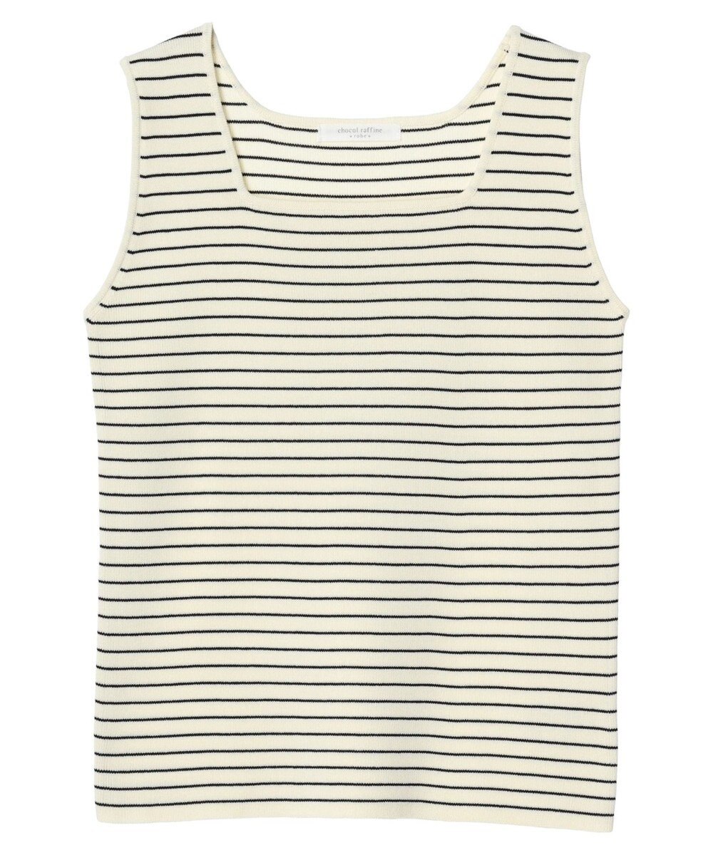 Green Parks ノースリーブスクエアニットプルオーバー 