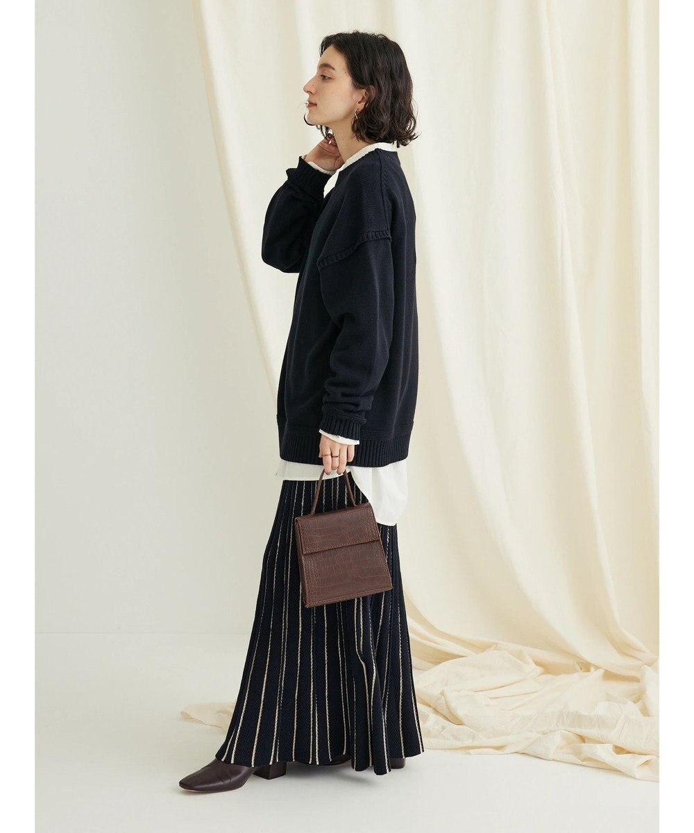 CRAFT STANDARD BOUTIQUE 配色ストライプニットスカート 