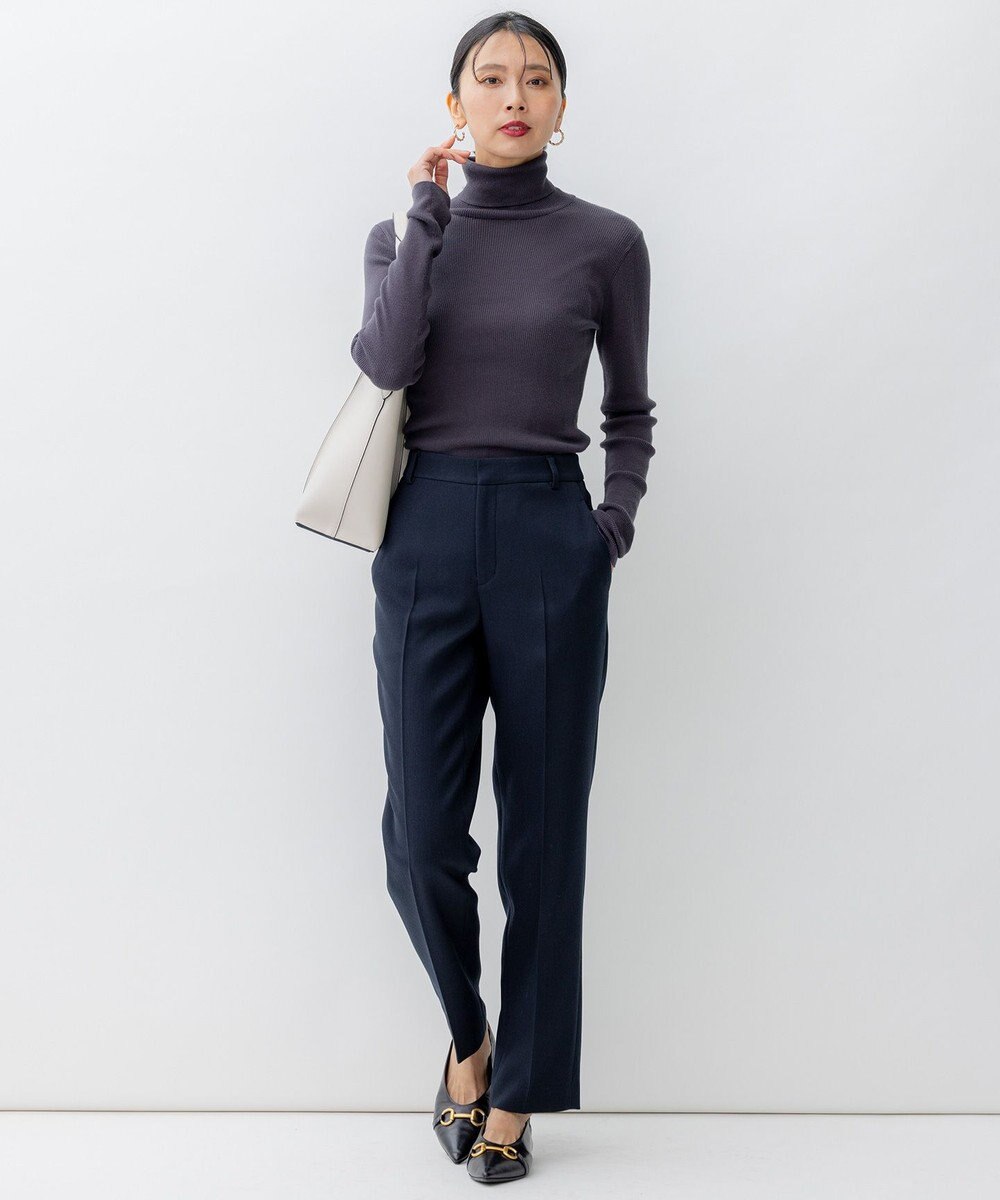 23区 【洗える】スムージーコットン シアーリブ ニット 