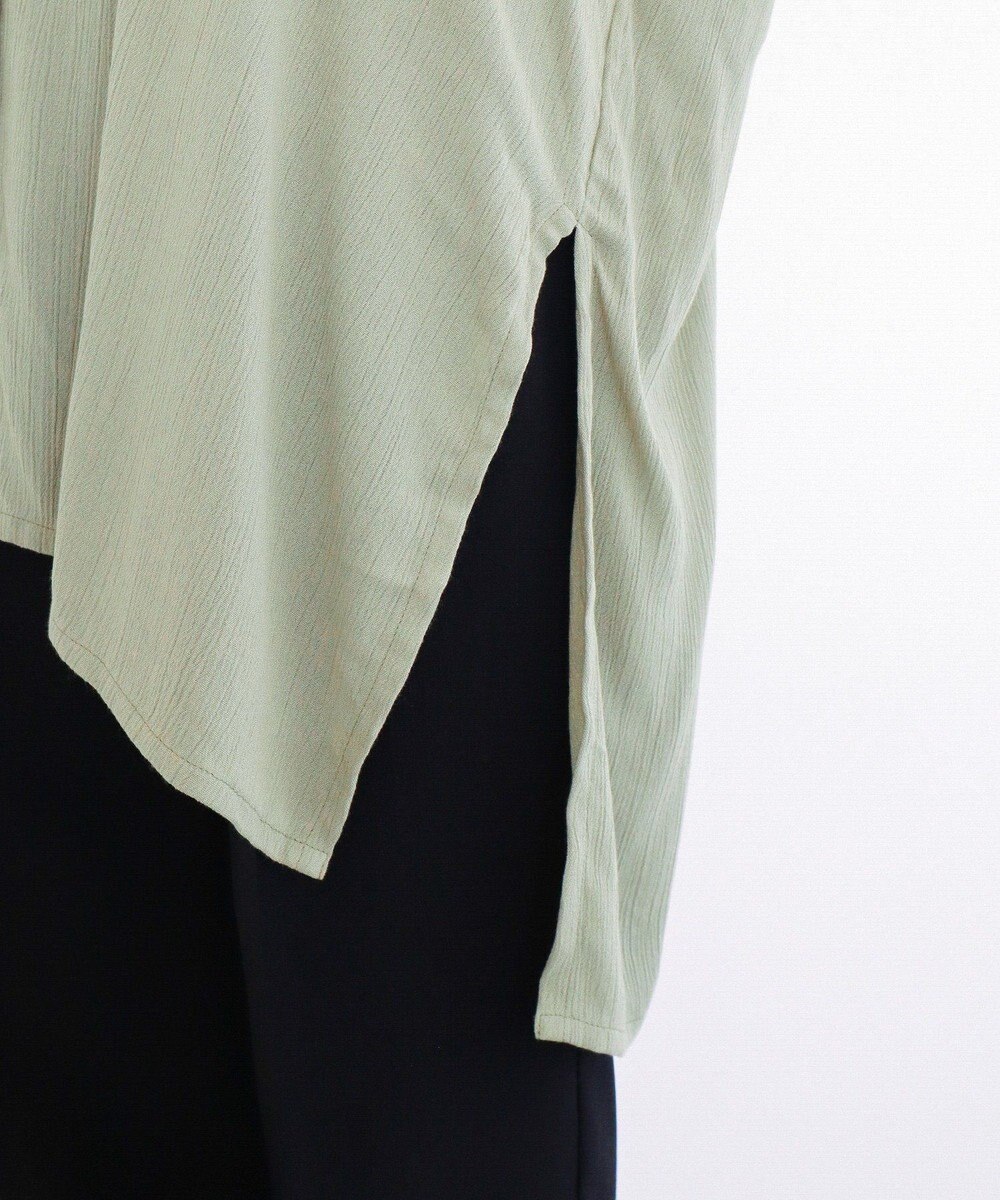 Green Parks Ｉ　ターンバック長袖レーヨンチュニック 