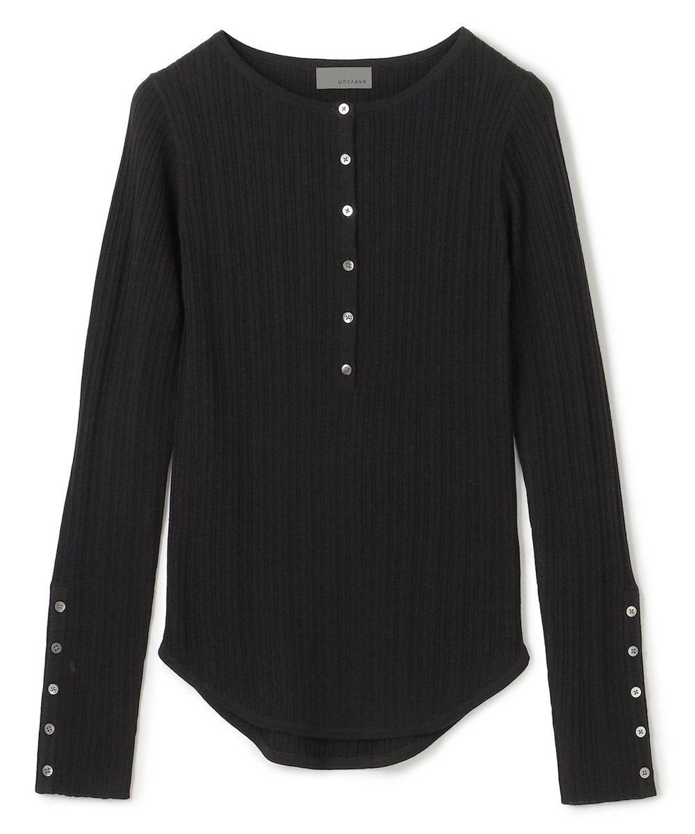 uncrave ハイゲージニット ヘンリーネックトップス 