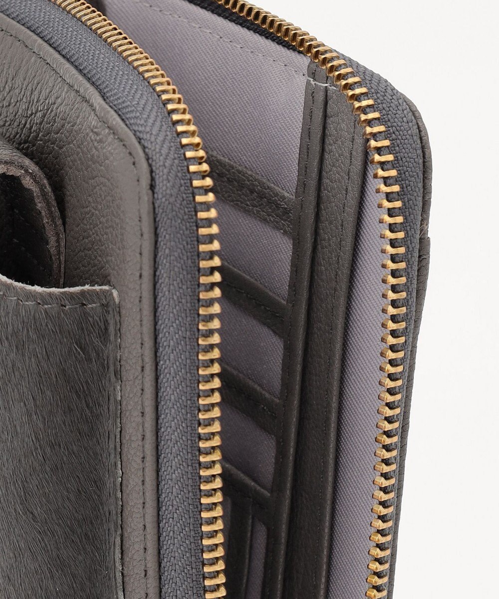 UNBILLION perche 牛革ハラコタイプ×ゴートモバイルウォレットショルダー 