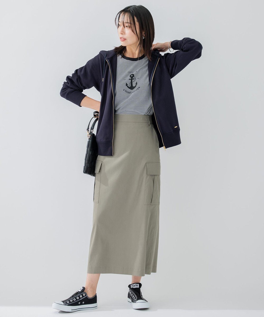 23区 【洗える】オーガニックコットンテリー ジップアップ フーディー 