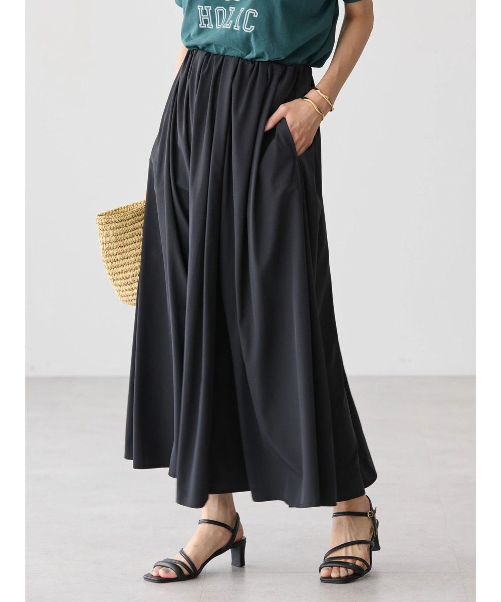 AMERICAN HOLIC イージーケア＋接触冷感ウエストタックフレアスカート 