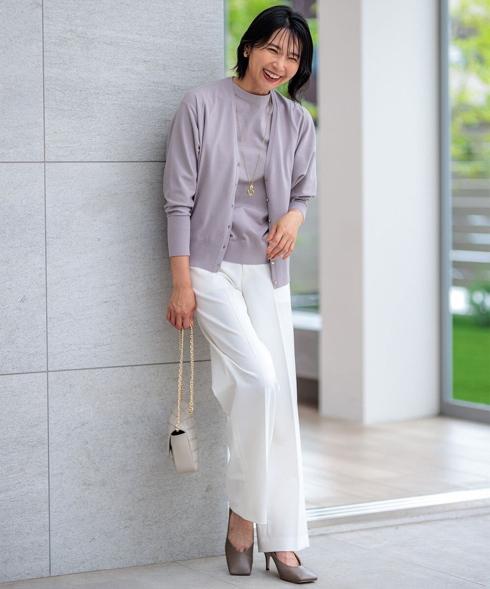 23区 S 【洗える】ヴィスコースストレッチ ドルマンスリーブ カーディガン 