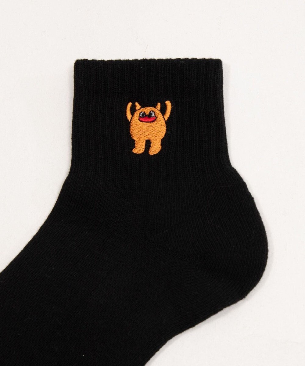 WEGO モンスター刺繍アンクルパイルソックス 
