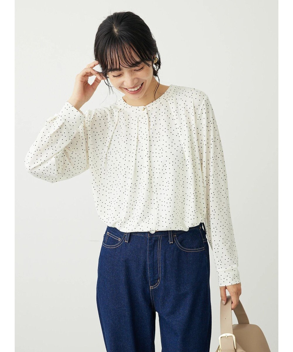 Green Parks ＢＰ　釦付き長袖ブラウソー 