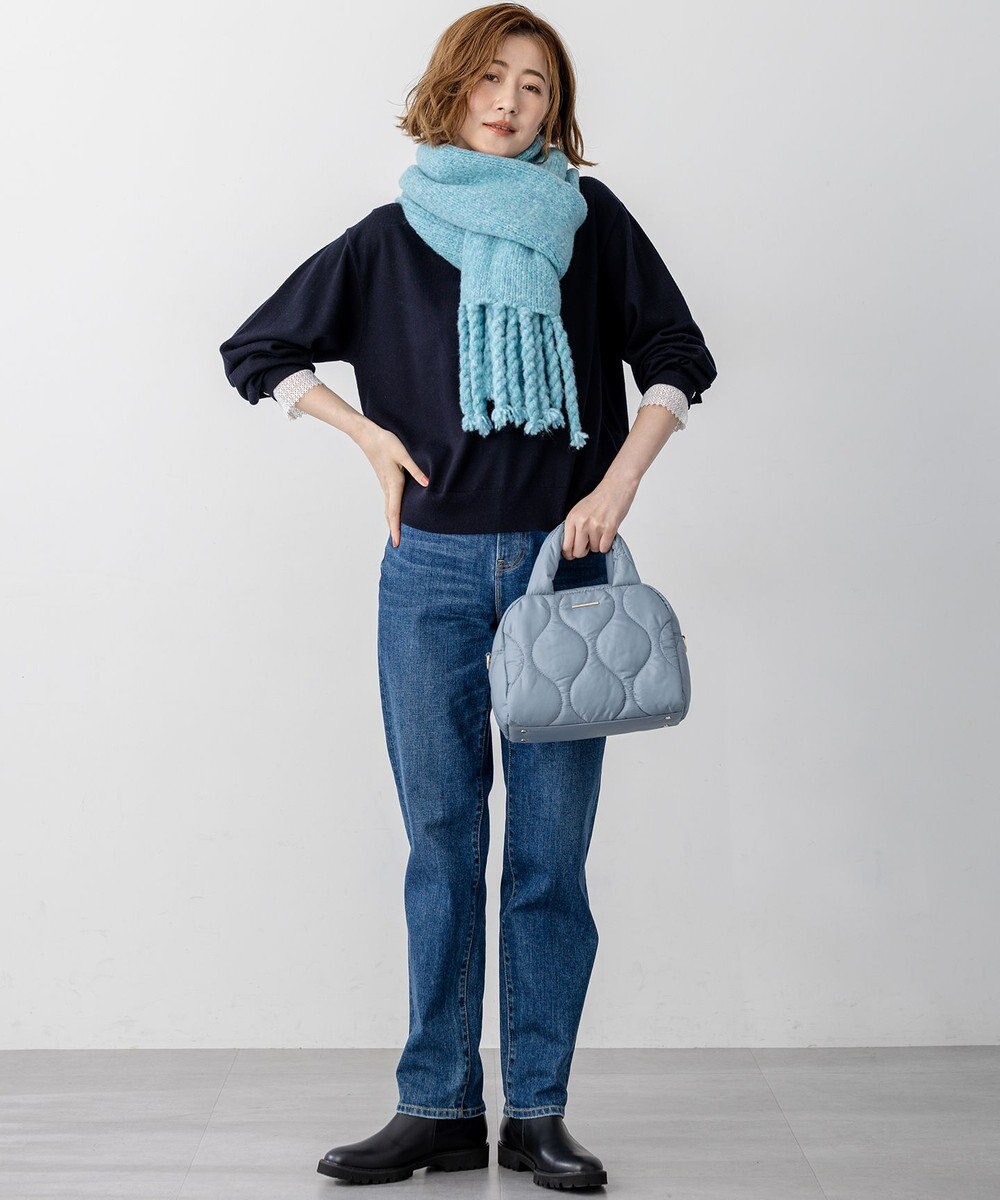 23区 【CLASSY.掲載/洗える】エンブロイダリー ジオメトリックレースコンビ ニット 