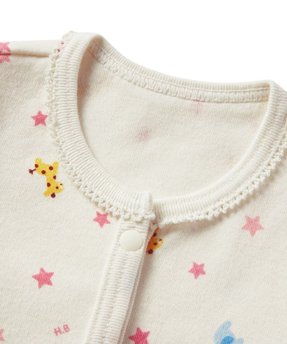 MIKI HOUSE HOT BISCUITS 【60-70cm】 長袖ボディシャツ２枚セット(前開き仕様) 